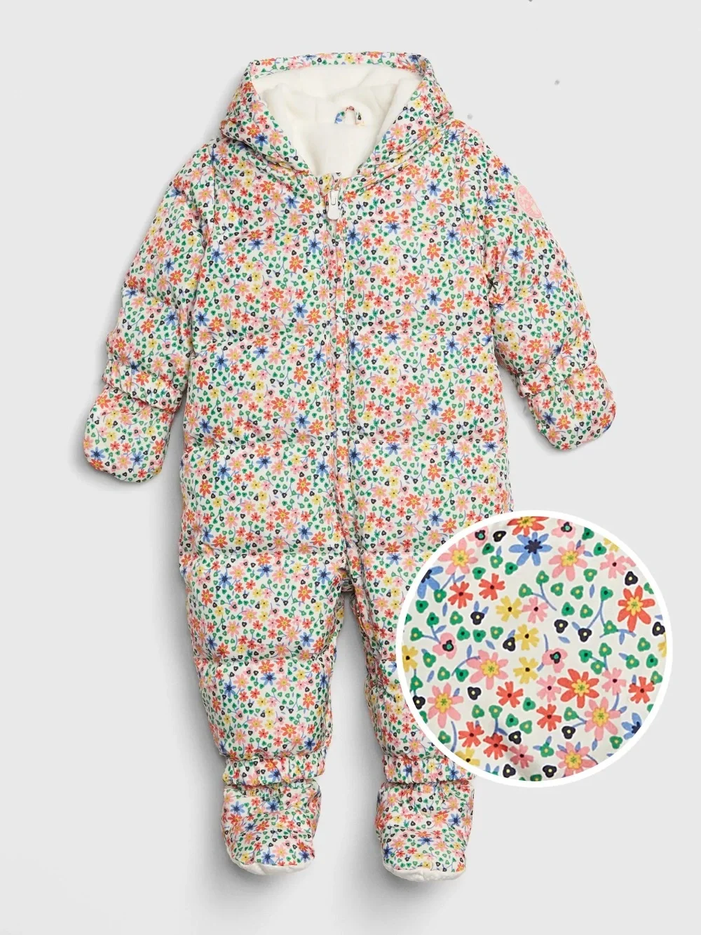 Baby Gap Girl Snowsuit Floral Print 6-12 months 🌼🌸